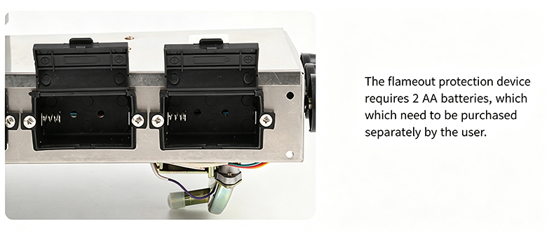 SZY‑720 commercial gas hotpot grill stove battery compartment for flameout protection device aa battery installation position