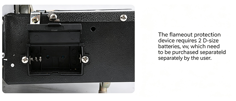 SZY‑420 commercial grill hotpot gas stove battery compartment for flameout protection device
