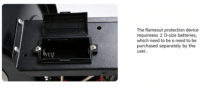 SZY‑530 commercial grill hot pot gas stove battery compartment for flame‑out protection device