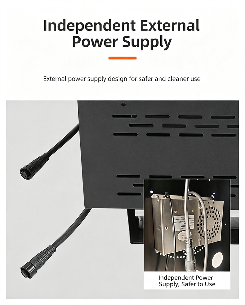 JHD‑760 built‑in bbq hot pot stove independent external power supply design, safer cleaner commercial catering use