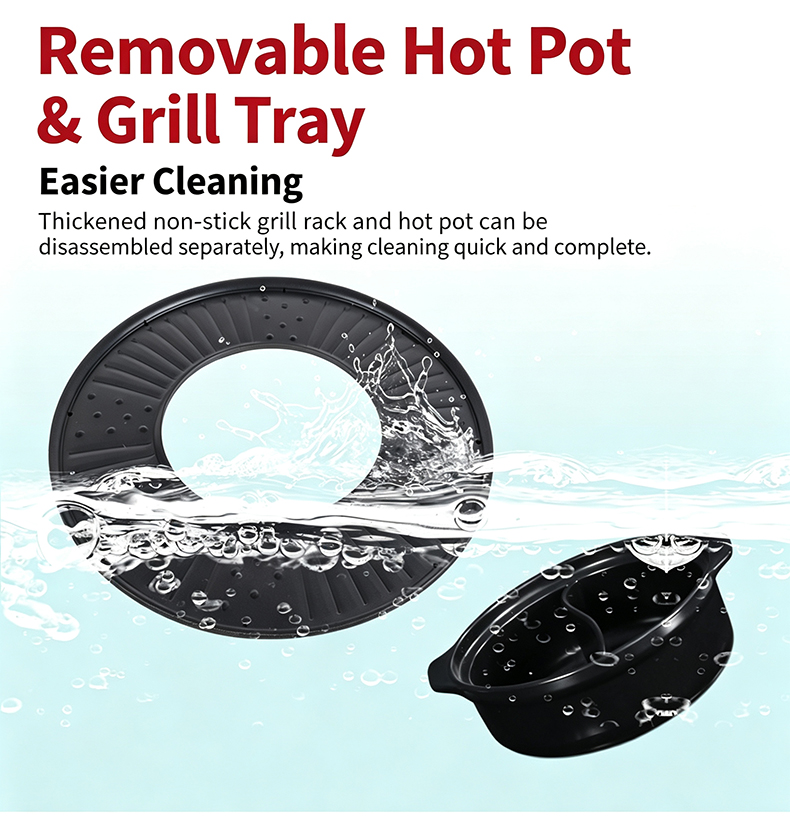 JHD‑530 removable hot pot and grill tray, thickened non‑stick rack easy disassembly commercial electric stove