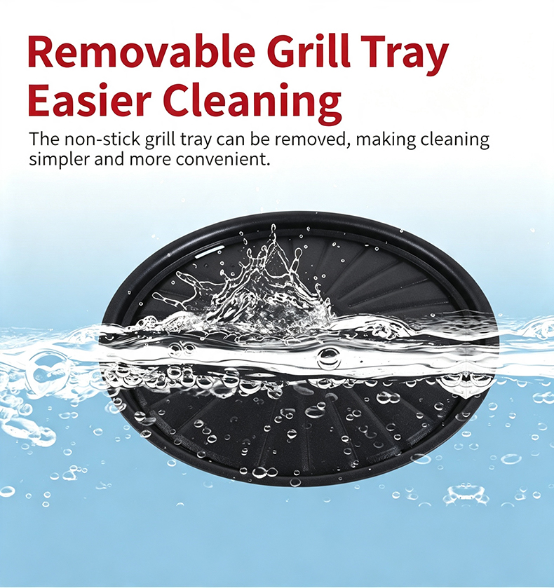JHD-360A commercial grill stove removable non-stick grill tray, water washable and easy to clean for catering equipment
