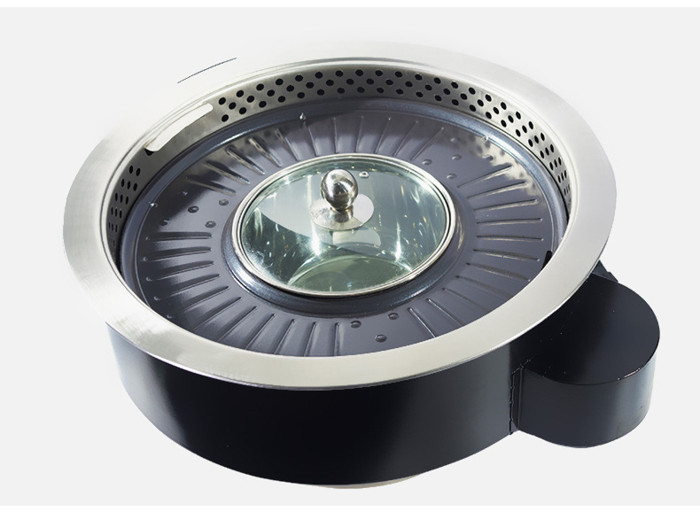 JHD‑480 restaurant use grill hot pot combo electric cooker top angle product photo