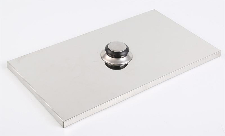 JHD-450 replacement stainless steel lid accessory with heat-resistant knob for built-in bbq hotpot electric stove commercial restaurant use