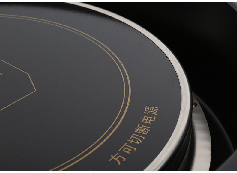 JHD‑530 microcrystalline glass heating plate warning mark, high temperature resistant ceramic cooker surface detail
