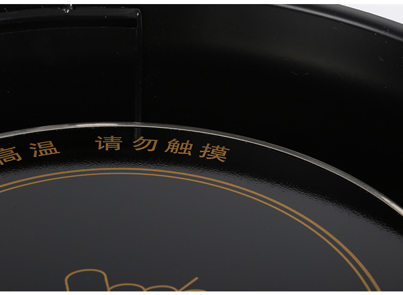 JHD‑420A microcrystalline glass heating plate warning mark, high temperature resistant ceramic cooker surface detail