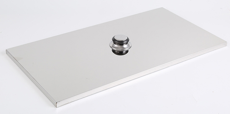 JHD‑630 original stainless steel lid spare part with heat‑resistant handle for built‑in bbq hot pot electric stove