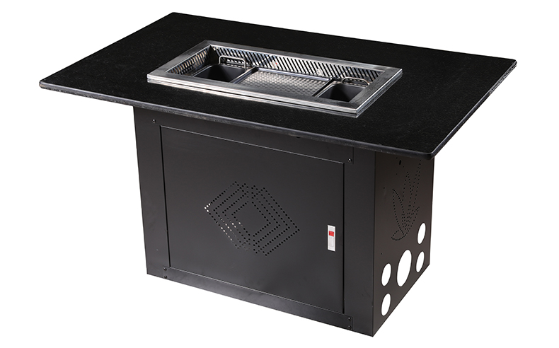 JHD‑720 integrated grill hot pot electric ceramic stove complete dining table for restaurant