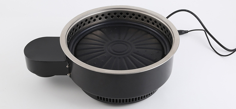 JHD-420C built-in commercial electric grill main unit with non-stick grill tray and external power cord for restaurant hot pot dining table