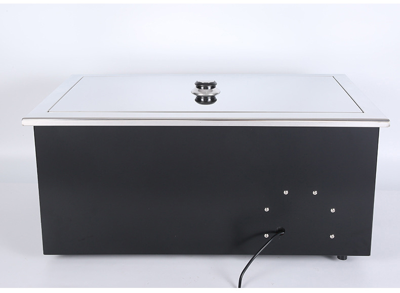 JHD‑650 lift version grill hotpot electric ceramic stove back shell with power cord, stainless steel commercial hot pot grill unit