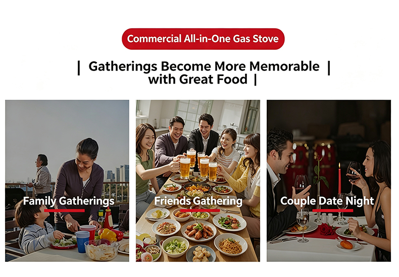 Szy‑630 gas hot pot grill machine usage scenarios, family gathering friend party couple dinner commercial restaurant cooking equipment