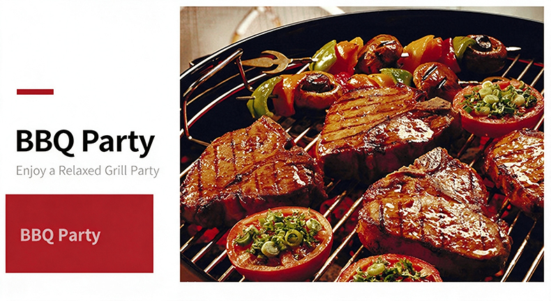 JHD-460 commercial electric BBQ grill, grilled steak vegetables cooking effect for restaurant BBQ party catering