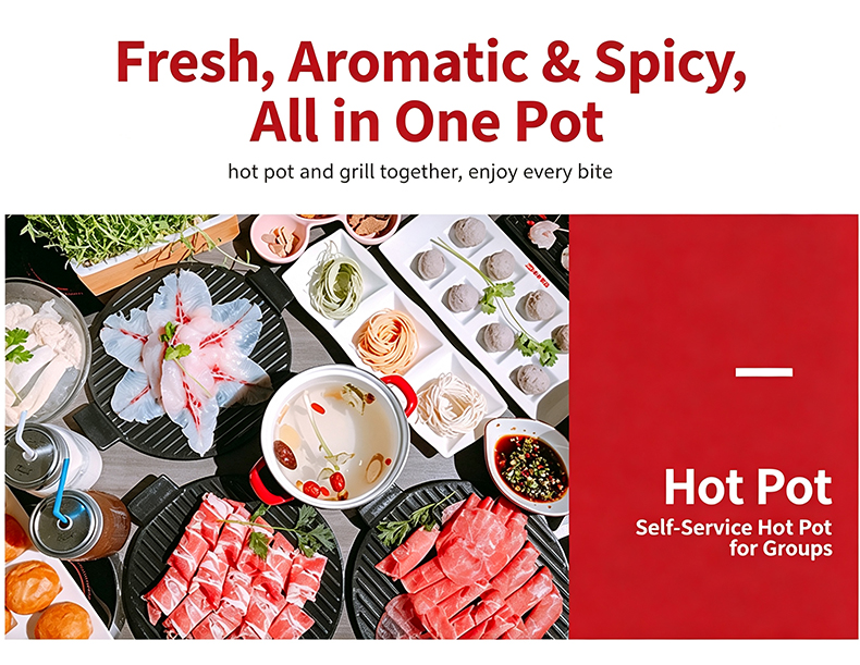 JHD‑420A Electric Ceramic Cooker Detail Feature Commercial Grill Hot Pot Integrated Furnace