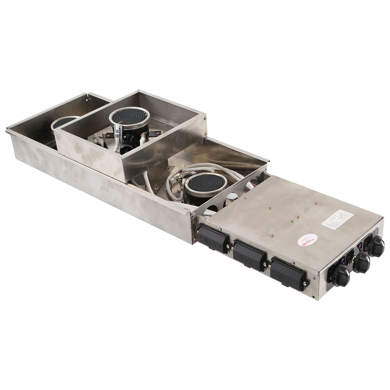 SZY-720 Gas BBQ Hot Pot Stove Internal Burner Assembly, Stainless Steel 3‑burner Gas Mechanism For Commercial Hotpot Grill Stove