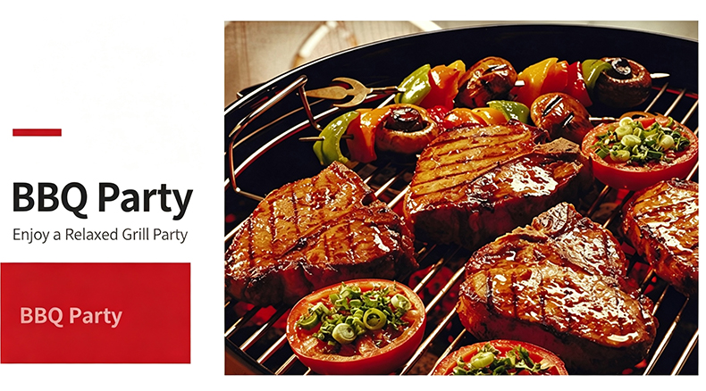 SZY‑720 commercial gas hot pot grill integrated stove bbq party grilled steak vegetable cooking effect display