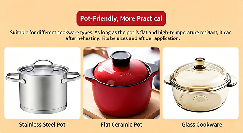 JHD-360A electric grill stove compatible with stainless steel pot, flat ceramic pot and glass cookware