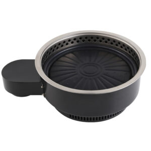 JHD-360A Round Built-in Electric BBQ Grill, Commercial Smokeless Electric Griddle Stove White Background Product Photo