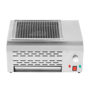 JHD-430 Tabletop Electric BBQ Grill with Stainless Steel Grill Mesh, Commercial Countertop Barbecue Cooker