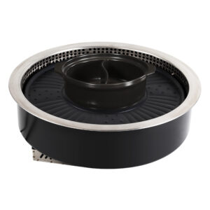 JHD‑530 Round Built‑in Electric Ceramic Hot Pot Grill Stove Equipped With Divided Ceramic Pot For Restaurant