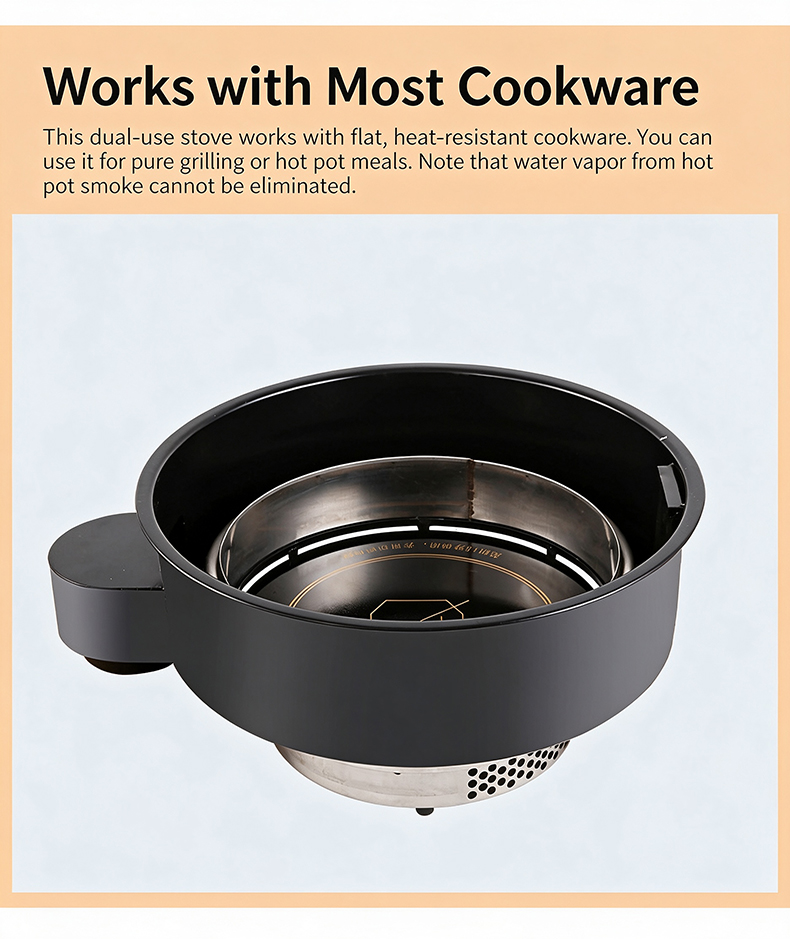 JHD‑480 electric ceramic stove compatible with most flat heat‑resistant cookware, grill hot pot dual‑purpose stove inner structure