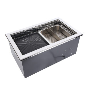JHD‑650 Liftable BBQ Hot Pot Integrated Electric Ceramic Stove, Commercial Catering Equipment White Background Product Photo