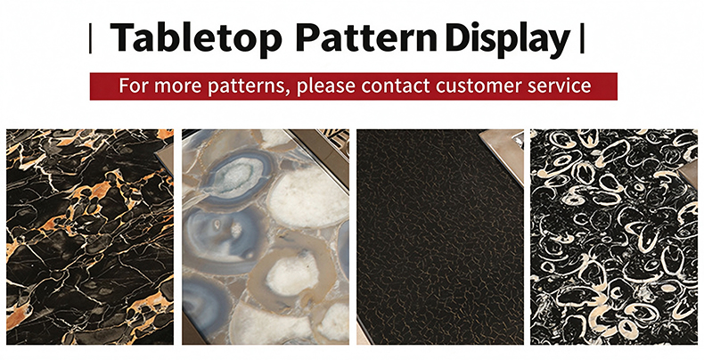 JHD‑480 Custom tabletop pattern for built‑in electric ceramic hot pot grill stove, restaurant table surface options