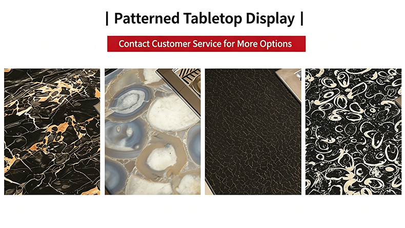 JHD‑710 commercial bbq hot pot stove optional custom marble patterned tabletop material samples for hotpot restaurant furniture