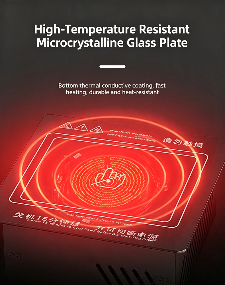 JHD‑670 high‑temperature resistant microcrystalline glass plate close‑up, fast heating durable heat‑resistant electric ceramic stove core part