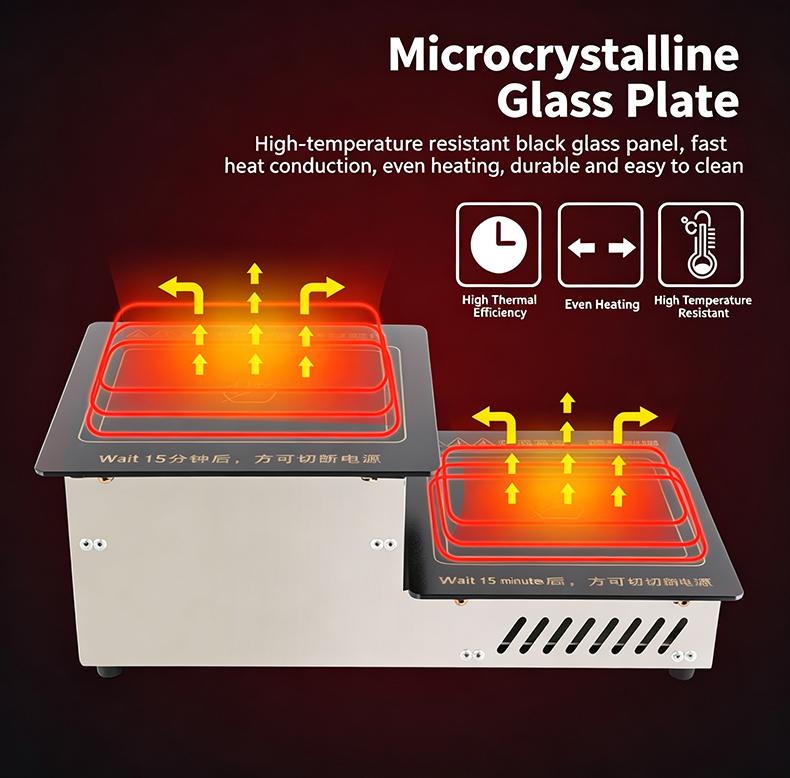 JHD‑650 commercial bbq hot pot stove microcrystalline glass heating plate high‑temperature resistant even fast heating