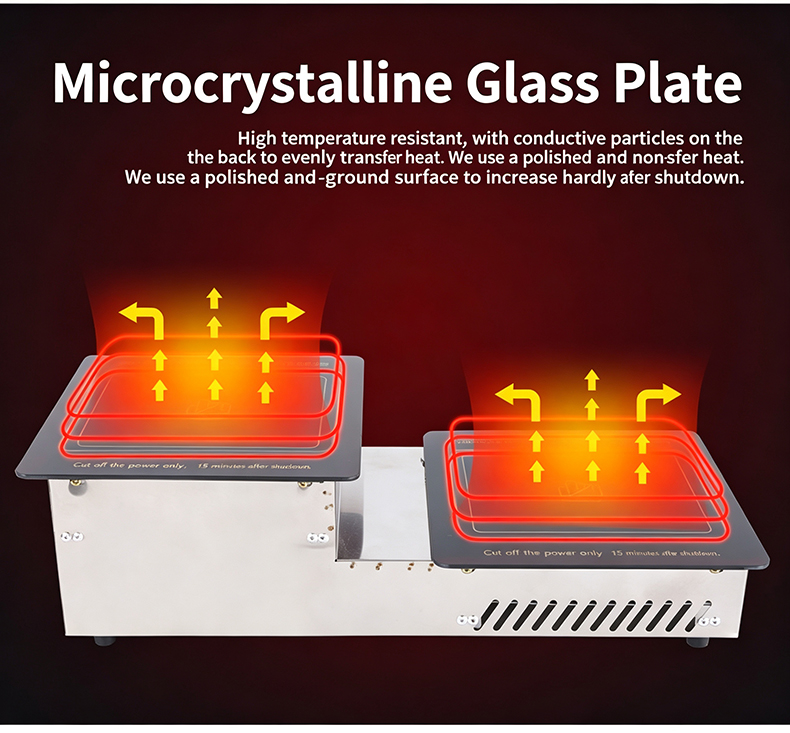 JHD‑650 automatic lifting commercial stove microcrystalline glass heating plate high‑temperature resistant even fast heat conduction