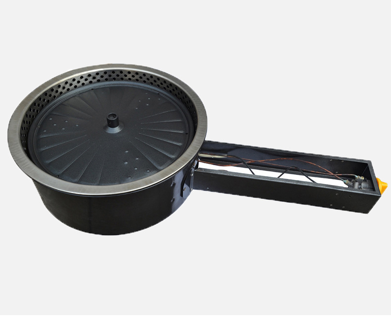 SZY-420B recessed built-in gas grill with undertable long control box, side-mounted control commercial hot pot barbecue restaurant equipment