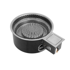 SZY-420C Built-in Dual-use Gas BBQ Grill with Stainless Steel Grill Mesh, Commercial Round Gas Barbecue Stove for Restaurant Catering Equipment