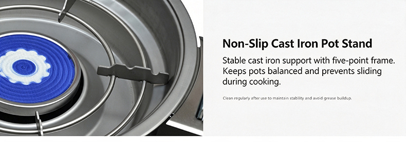 SZY‑360E commercial korean gas hot pot non‑slip cast iron pot stand stable five‑point support rack