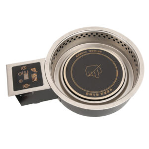 JHD-360B Touch Control Electric Ceramic Stove Top View, Built-in Commercial Hot Pot Cooker with Digital Touch Control Panel for Catering Equipment