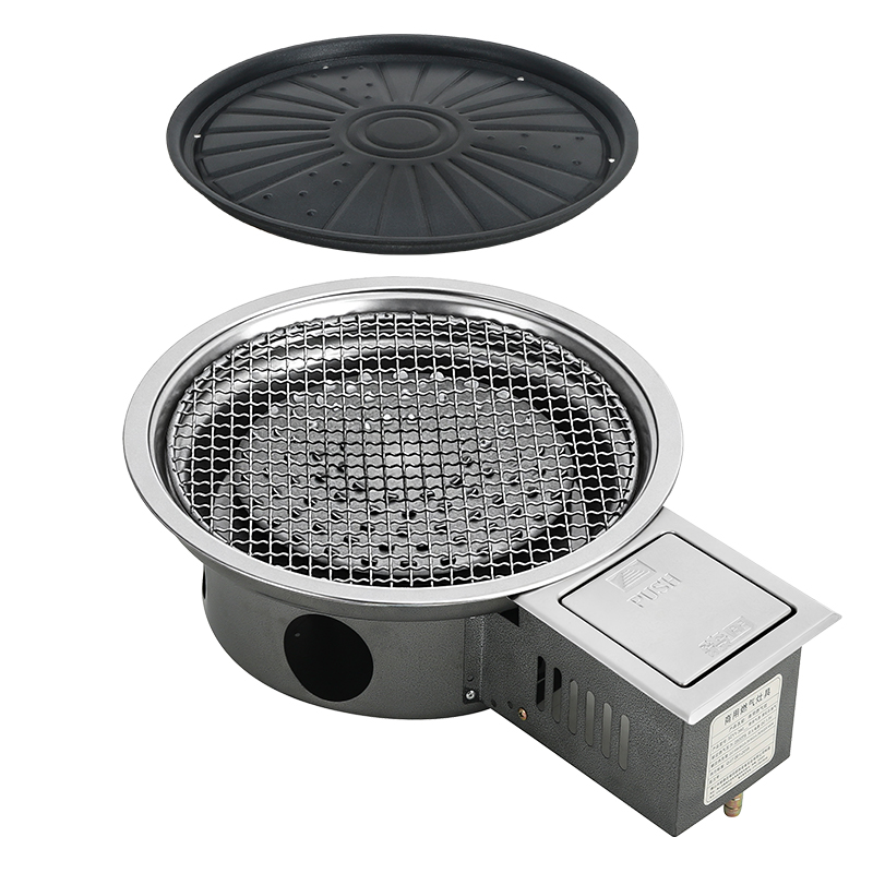 SZY-360B Dual-use Gas BBQ Grill with Grill Mesh and Non-stick Griddle Plate, Commercial Catering Barbecue Equipment Spare Parts
