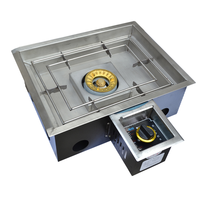 SZY‑360E square recessed korean gas hot pot cooker control panel close‑up