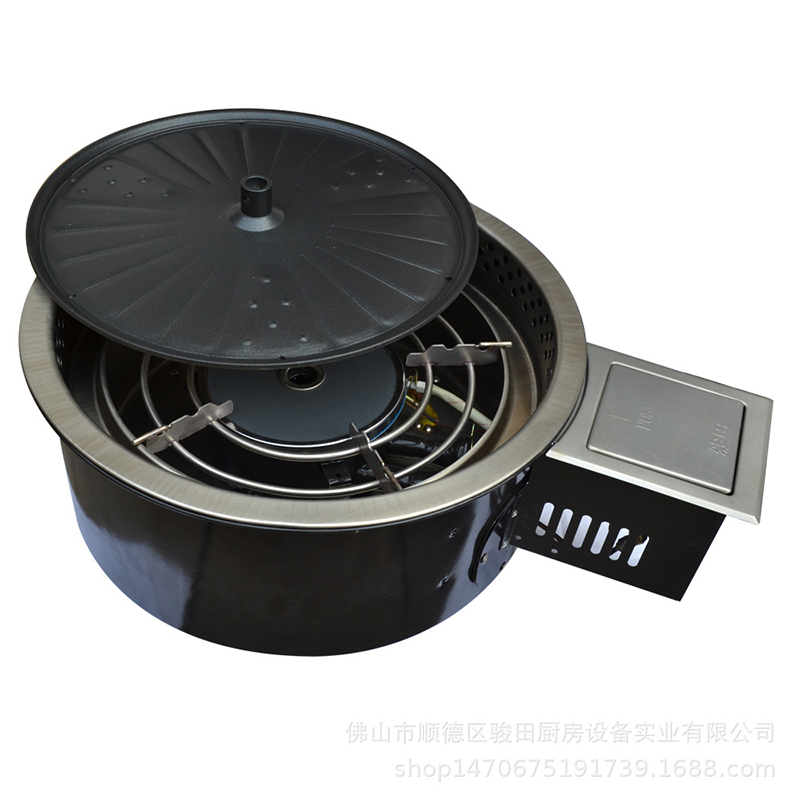 SZY-420B Gas BBQ Grill Internal Burner Structure Display, Built-in Commercial Gas Barbecue Stove Inner Component View