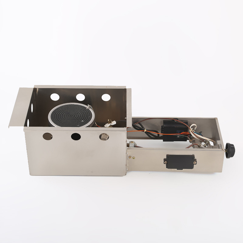 SZY-460 Gas Grill Internal Burner and Control Unit Structure, Commercial Built-in Gas BBQ Stove Inner Component Display for Catering Equipment