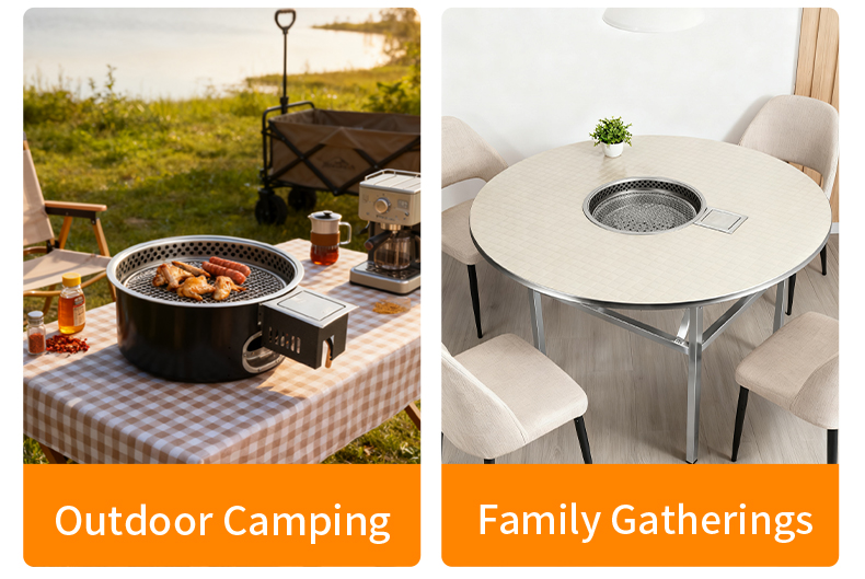 SZY-420C dual-use tabletop and built-in gas grill, suitable for outdoor camping and family gatherings, portable commercial residential catering equipment