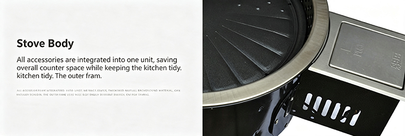 SZY‑420B SZY‑420B gas grill hot pot stove integrated stove body compact structure restaurant kitchen appliance