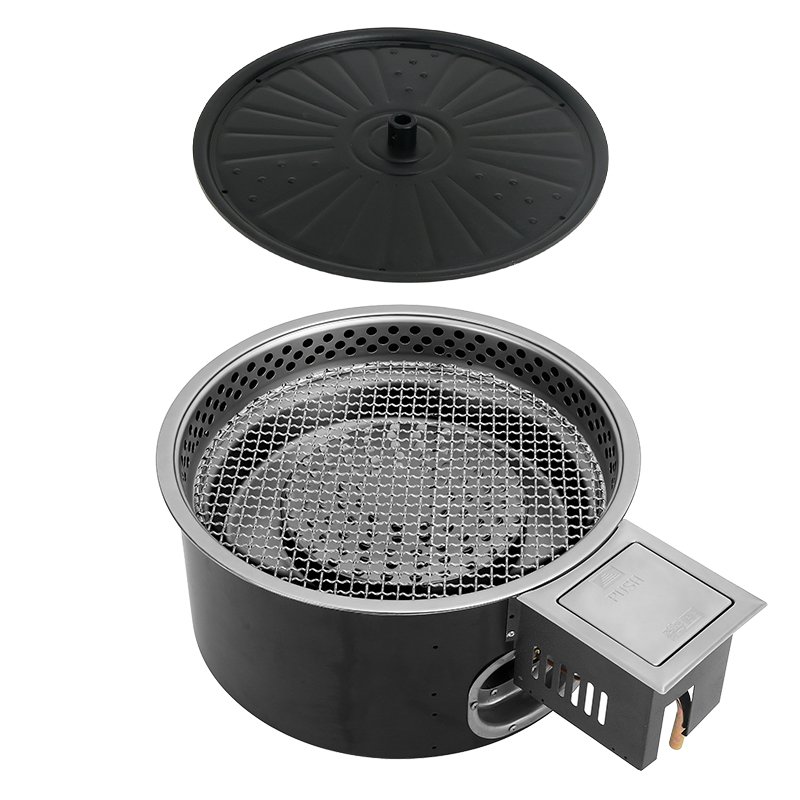 SZY-420C Dual Accessories Set with Grill Mesh and Non-stick Griddle Plate, Replacement Parts for Commercial Built-in Gas BBQ Grill Stove